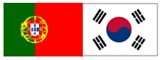 Bandeira de Portugal e Repblica da Coreia